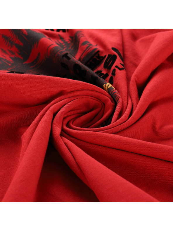 ALPINE PRO Férfi pamut póló ALPINE PRO DOMEN bíbor változat pc