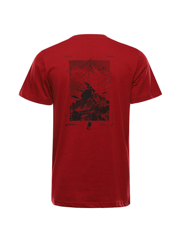 ALPINE PRO Férfi gyűrődésmentes póló ALPINE PRO NOGER cardinal varianta pb