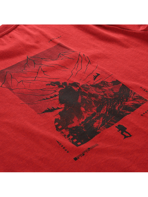 ALPINE PRO Férfi gyűrődésmentes póló ALPINE PRO NOGER cardinal varianta pb