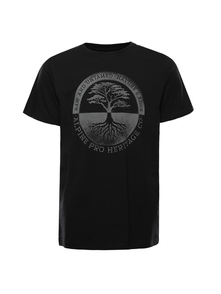ALPINE PRO Férfi pamut póló ALPINE PRO DORG fekete változat pa