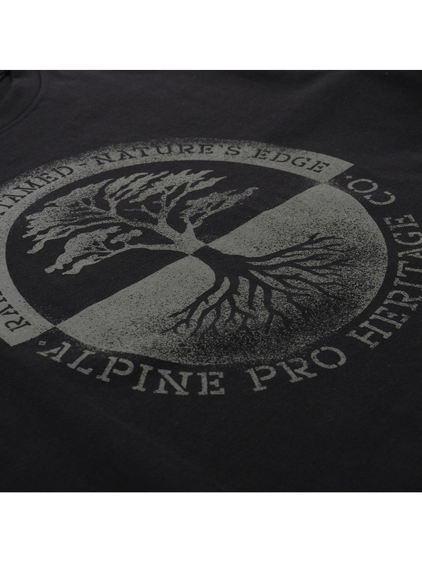 ALPINE PRO Férfi pamut póló ALPINE PRO DORG fekete változat pa