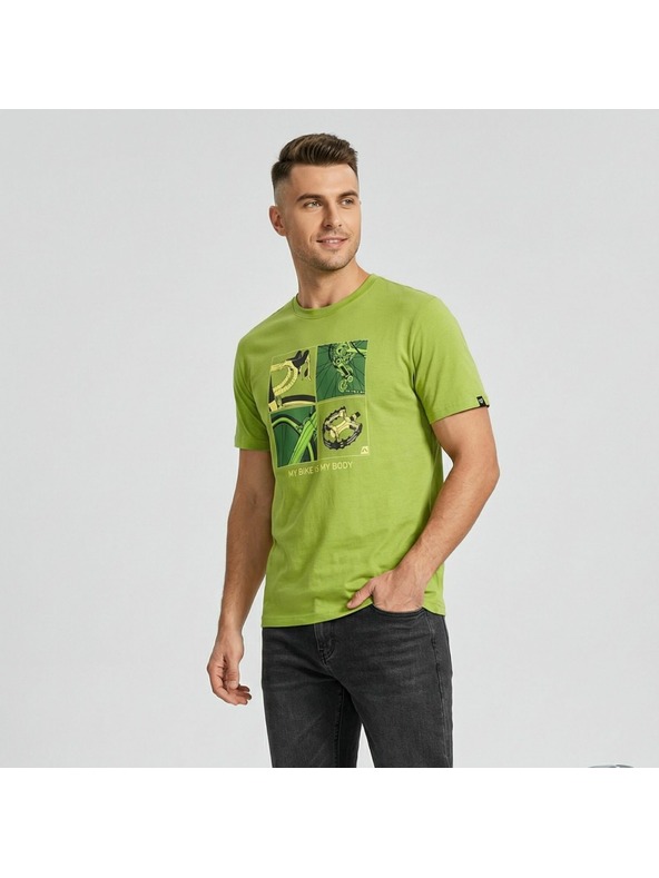 ALPINE PRO Férfi organikus pamut póló ALPINE PRO TERMES 3 peridot varianta pa