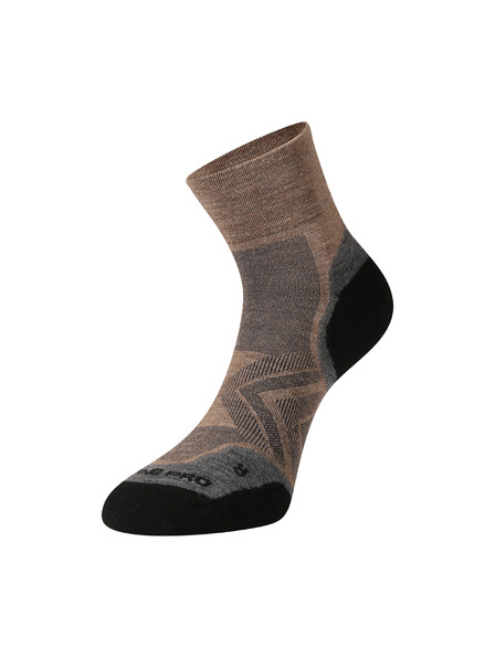 ALPINE PRO Antibakteriális merino gyapjú zokni ALPINE PRO DERERE driftwood