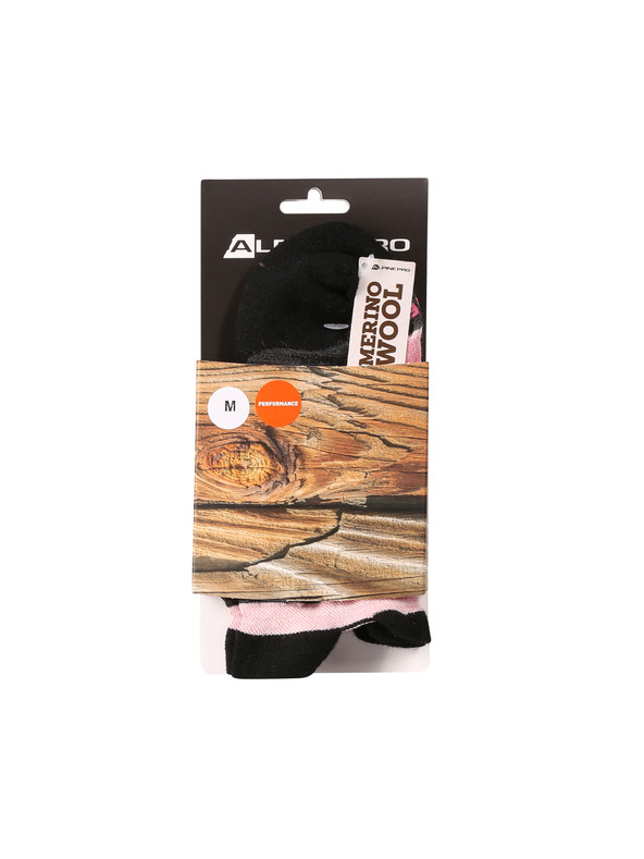 ALPINE PRO ALPINE PRO WERDE merino gyapjú bokazokni pale mauve