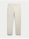 Marks & Spencer Chino nadrág lenvegyület keverékből, normál fazon Marks & Spencer bézs