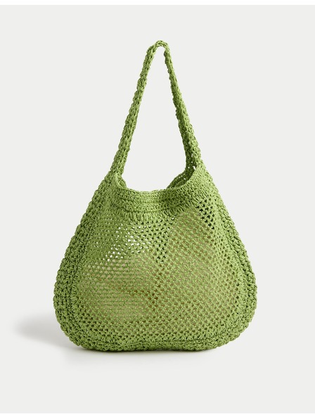 Marks & Spencer Szőtt bevásárló táska Marks & Spencer zöld