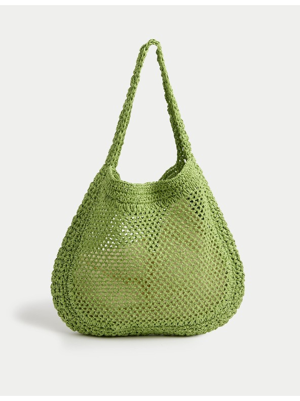 Marks & Spencer Szőtt bevásárló táska Marks & Spencer zöld