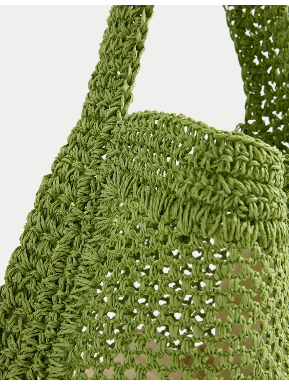 Marks & Spencer Szőtt bevásárló táska Marks & Spencer zöld