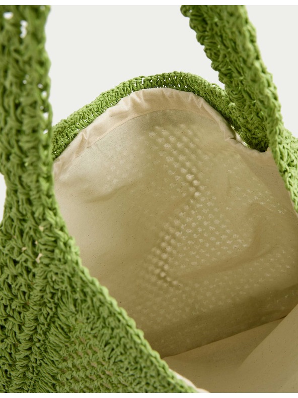 Marks & Spencer Szőtt bevásárló táska Marks & Spencer zöld
