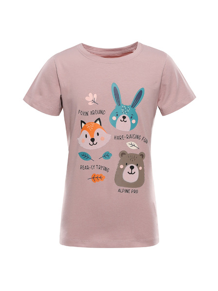 ALPINE PRO Gyermek pamut póló ALPINE PRO DORGO pale mauve varianta pe