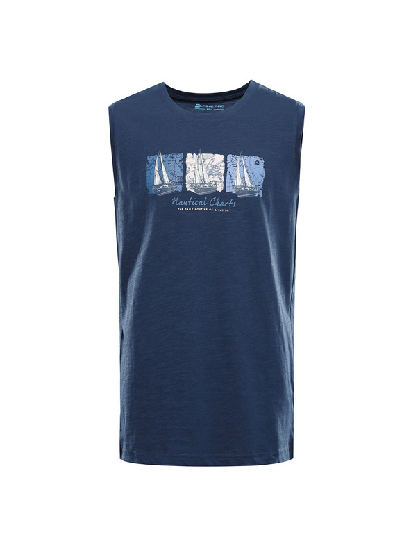 ALPINE PRO Férfi pamut ujjatlan póló ALPINE PRO QUARET 2 blue wing teal varianta pb