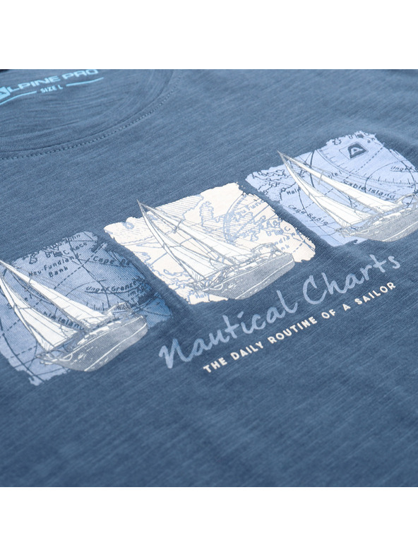 ALPINE PRO Férfi pamut ujjatlan póló ALPINE PRO QUARET 2 blue wing teal varianta pb