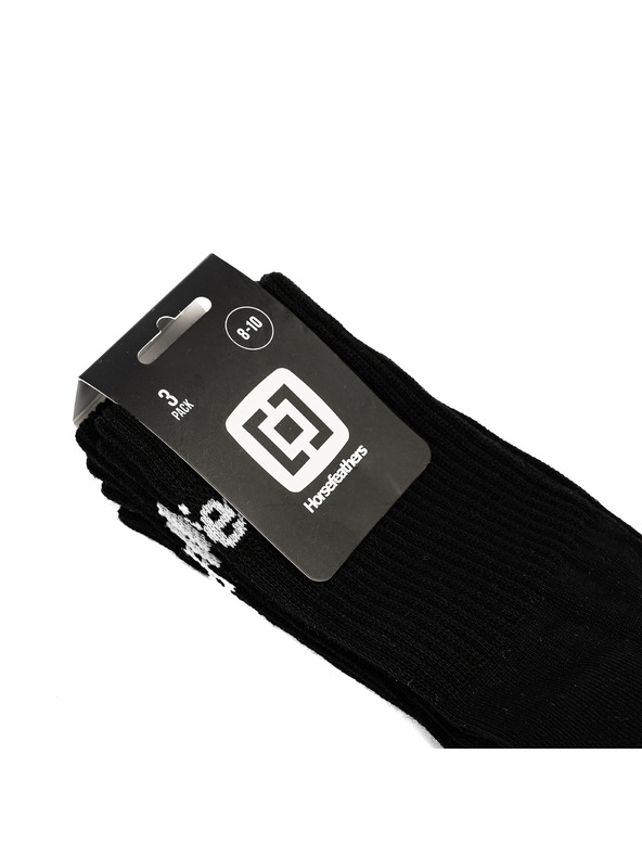 Horsefeathers Delete Prémium 3 darabos női zokni - black