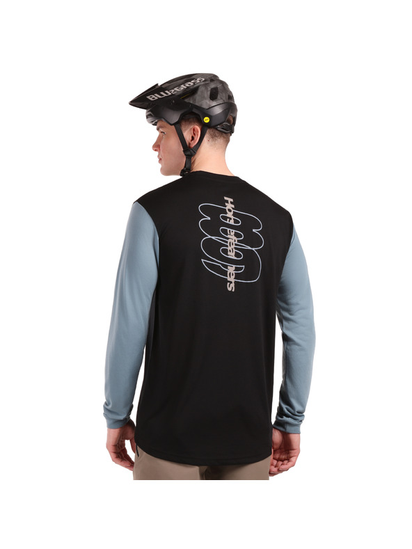 Horsefeathers Bike póló Fury LS - black/citadel