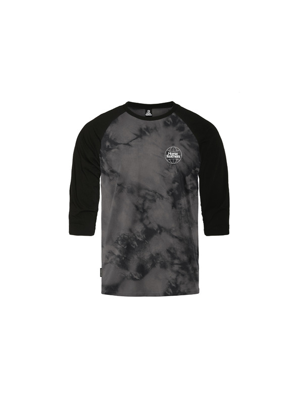 Horsefeathers Póló Global Raglan - fekete/tie dye