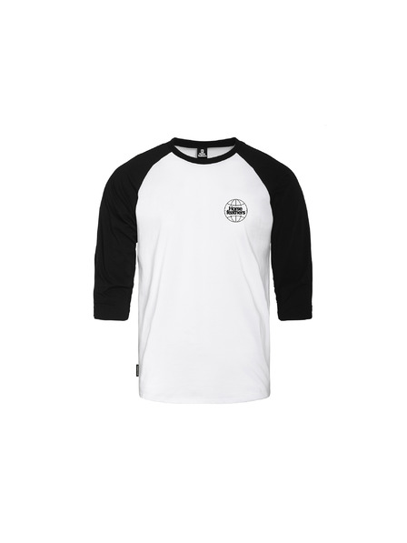 Horsefeathers Global Raglan póló - white/black