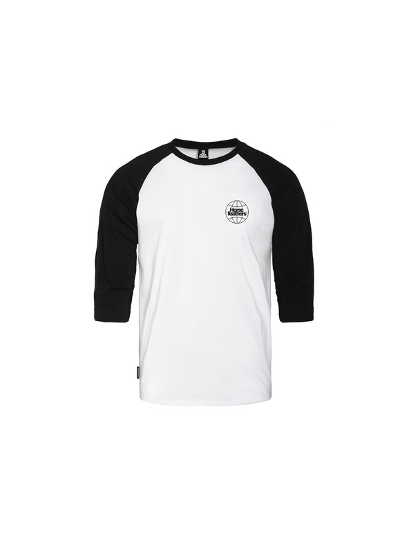 Horsefeathers Global Raglan póló - white/black