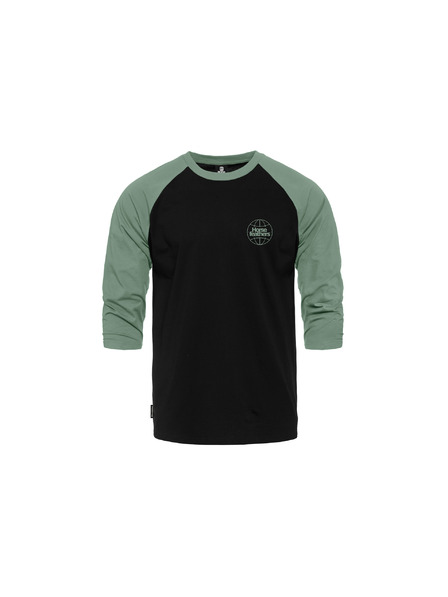 Horsefeathers Global Raglan póló - black/iceberg green