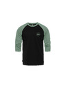 Horsefeathers Global Raglan póló - black/iceberg green