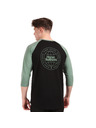Horsefeathers Global Raglan póló - black/iceberg green