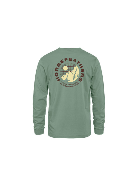 Horsefeathers Altitude LS póló - iceberg green