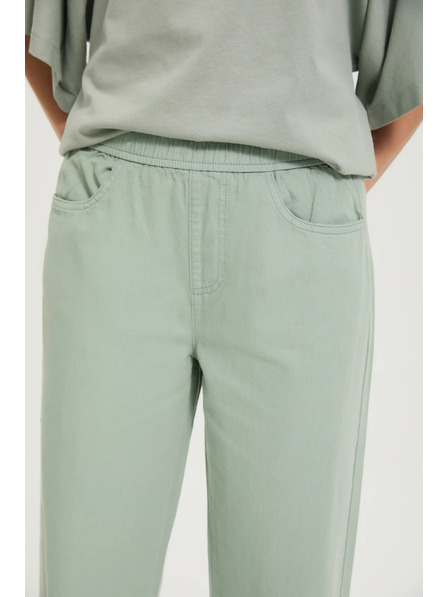 Moodo Széles szárú farmernadrág khaki Moodo