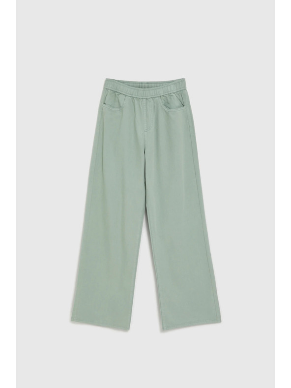 Moodo Széles szárú farmernadrág khaki Moodo