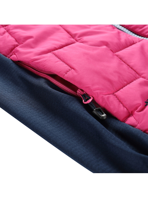 ALPINE PRO Gyerek pulóver merino béléssel ALPINE PRO JORWO 2 fuchsia fedora