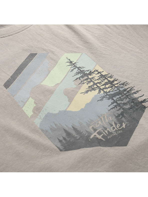 ALPINE PRO Férfi gyűrődésmentes póló ALPINE PRO NOGER dove varianta pa