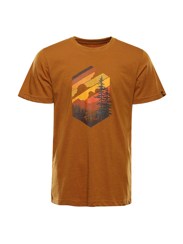 ALPINE PRO Férfi gyűrődésmentes póló ALPINE PRO NOGER golden oak varianta pa