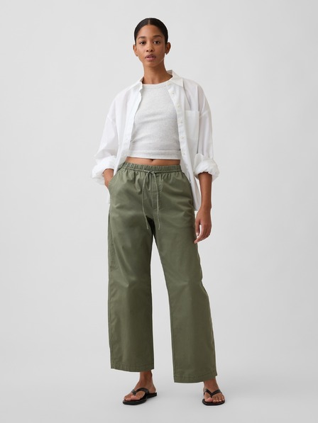GAP Khaki nadrág High Rise Easy Barrel GAP