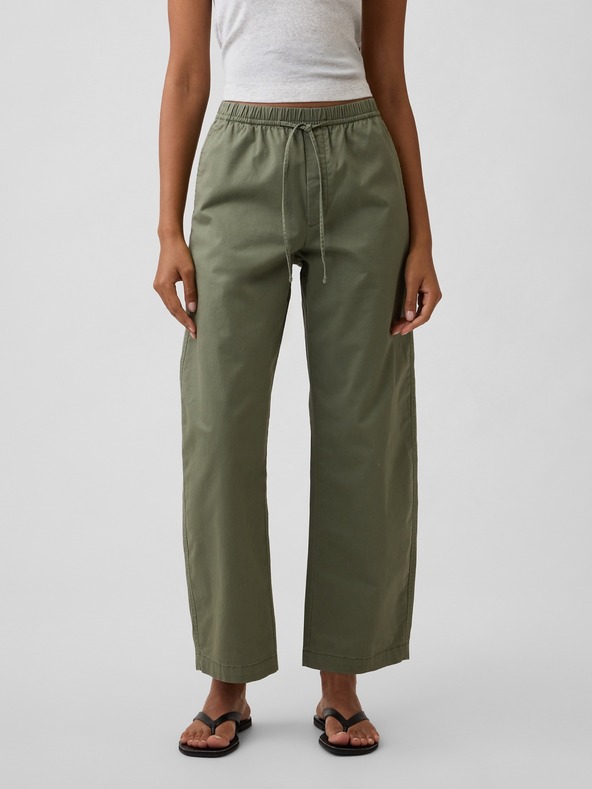 GAP Khaki nadrág High Rise Easy Barrel GAP