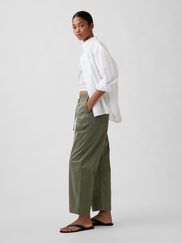 GAP Khaki nadrág High Rise Easy Barrel GAP