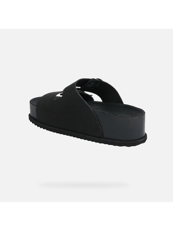 Geox Fekete női papucsok Geox Sandybett High