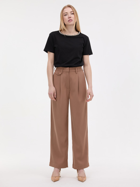 Orsay ORSAY fekete női póló applikációval