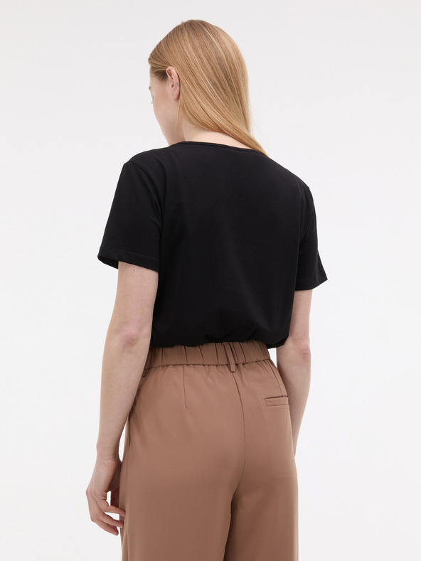 Orsay ORSAY fekete női póló applikációval