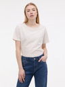 Orsay ORSAY Krémszínű női póló applikációval