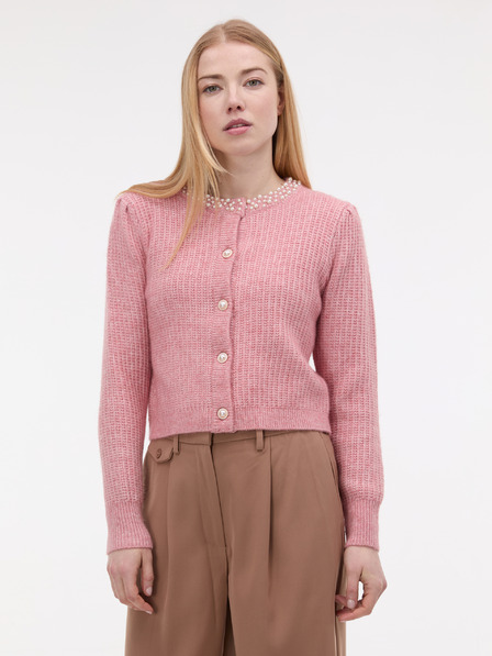 Orsay ORSAY Világos rózsaszín női kardigán applikációval