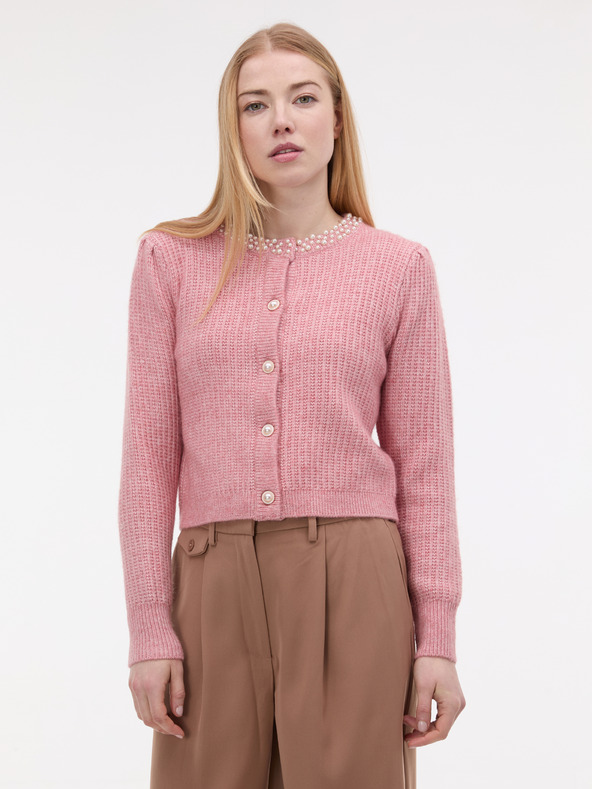 Orsay ORSAY Világos rózsaszín női kardigán applikációval