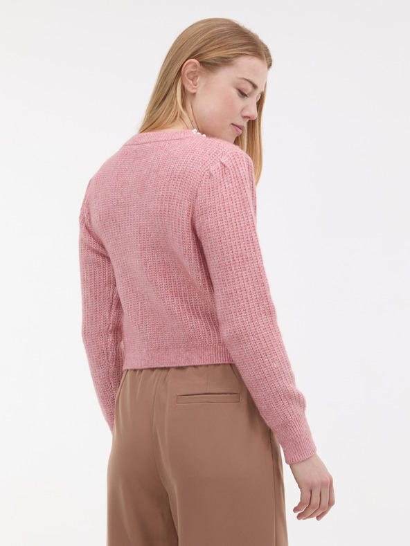 Orsay ORSAY Világos rózsaszín női kardigán applikációval