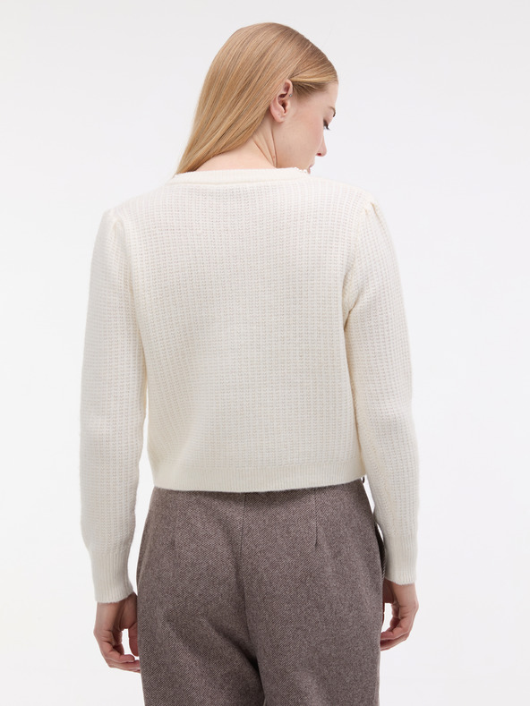 Orsay ORSAY Krémszínű női kardigán applikációval