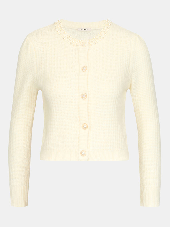 Orsay ORSAY Krémszínű női kardigán applikációval