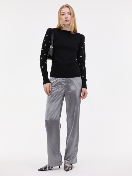 Orsay ORSAY Fekete női pulóver applikációval