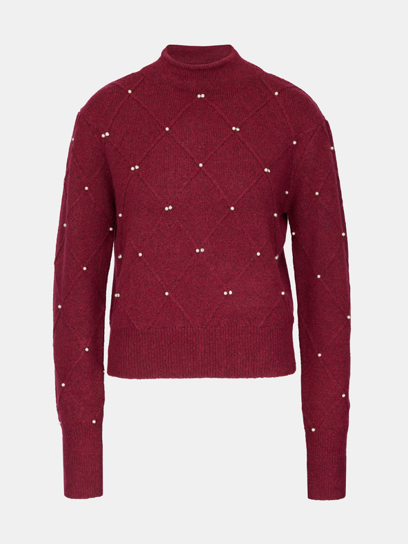 Orsay ORSAY Bordó női pulóver applikációval