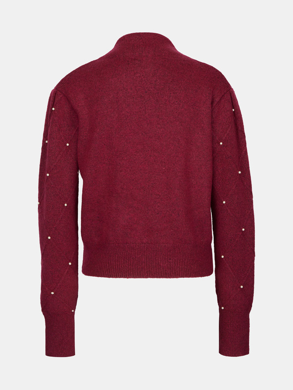 Orsay ORSAY Bordó női pulóver applikációval