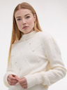 Orsay ORSAY Krémszínű női pulóver applikációval