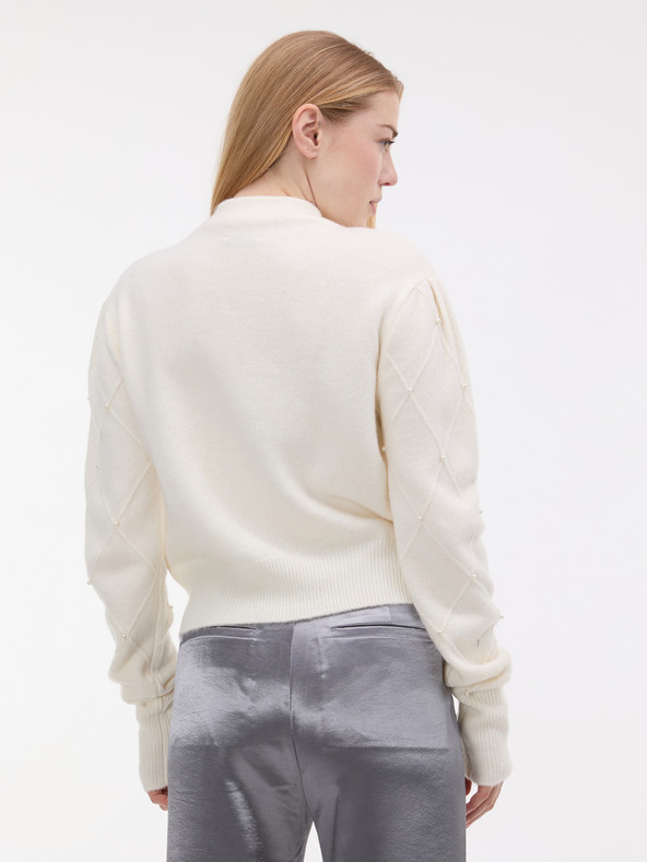 Orsay ORSAY Krémszínű női pulóver applikációval