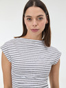 Orsay ORSAY Fehér csíkos női póló rövid ujjú