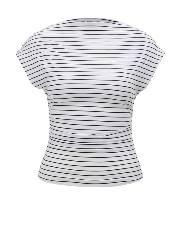 Orsay ORSAY Fehér csíkos női póló rövid ujjú