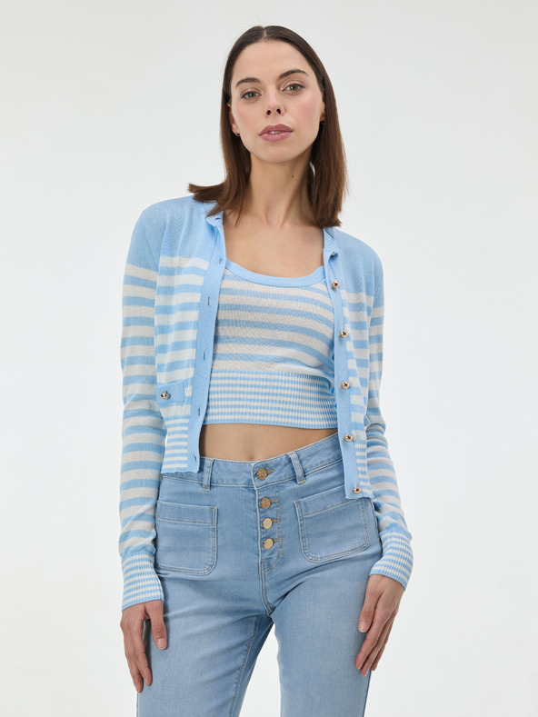Orsay ORSAY Világoskék csíkos női kardigán